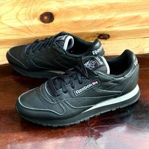 Reebok Classic Leather Sneakers Black Pure Grey GW3330 Size 6